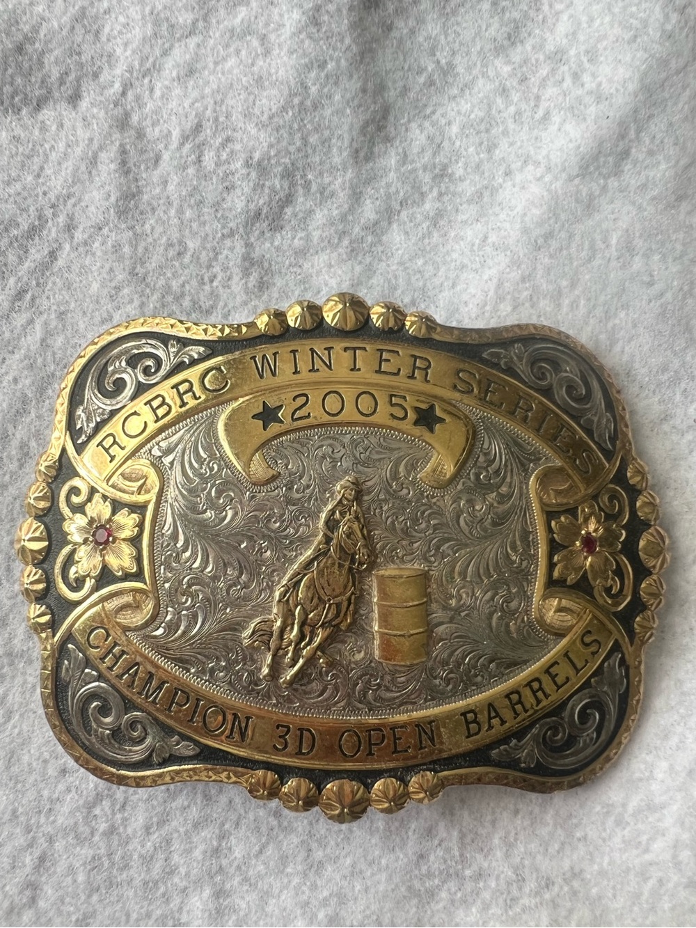 Gist Solid Bronze Western Belt Buckle - Gold & Silver Tone